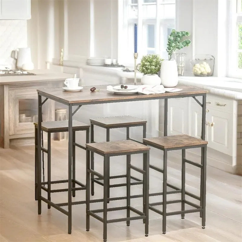 Table et chaises de salle à manger en bois