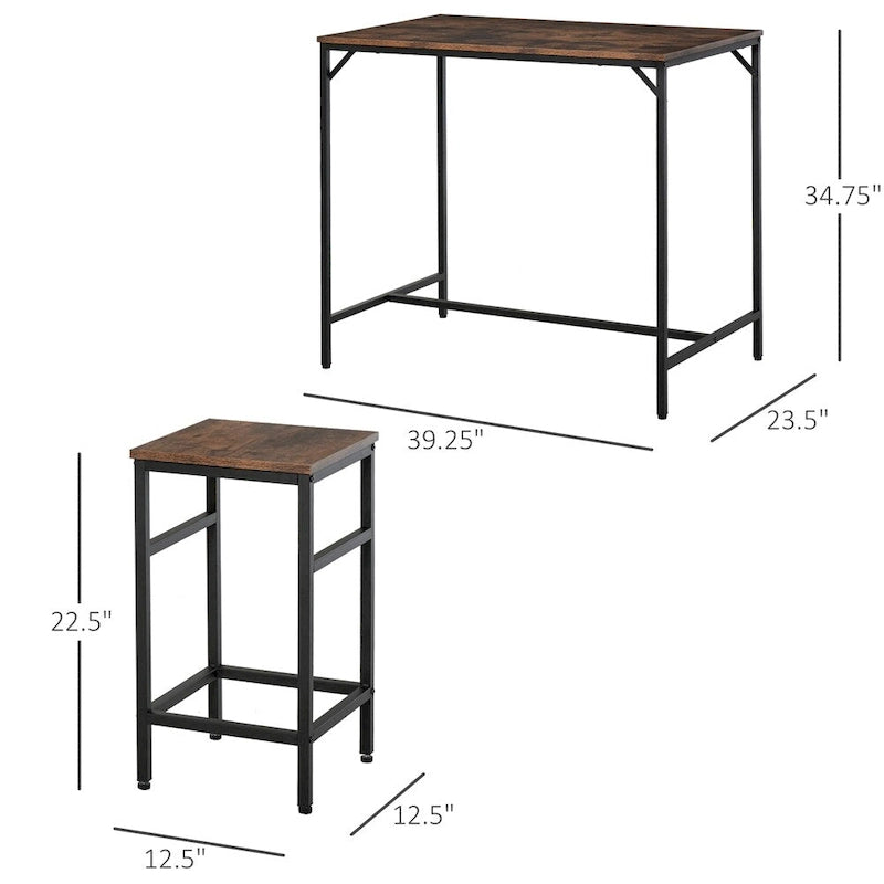 Table et chaises de salle à manger en bois
