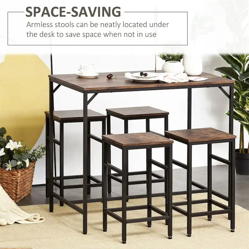 Table et chaises de salle à manger en bois