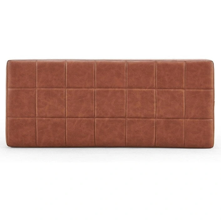 Chaise de salle à manger en cuir PU rembourrée de 36,6 pouces