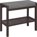 Banc porte-chaussures avec coussin rembourré