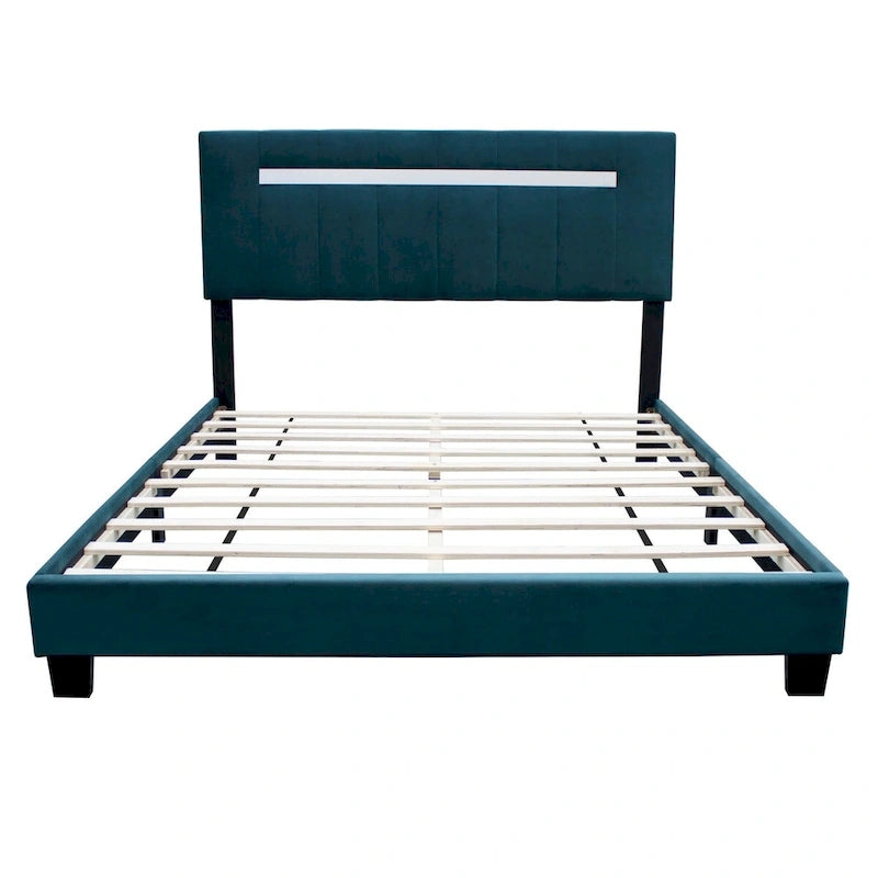 Cadre de lit en velours queen size, un favori parmi les jeunes filles