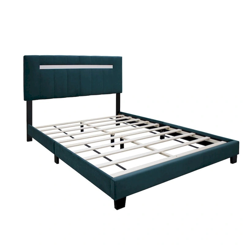 Cadre de lit en velours queen size, un favori parmi les jeunes filles