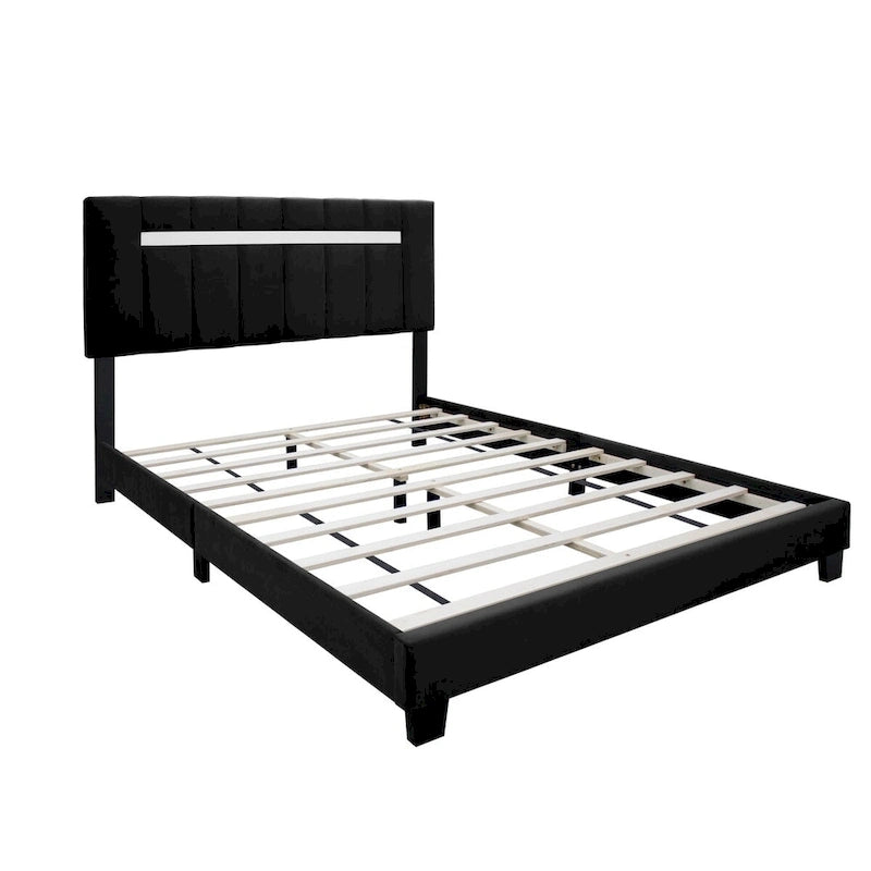 Cadre de lit en velours queen size, un favori parmi les jeunes filles