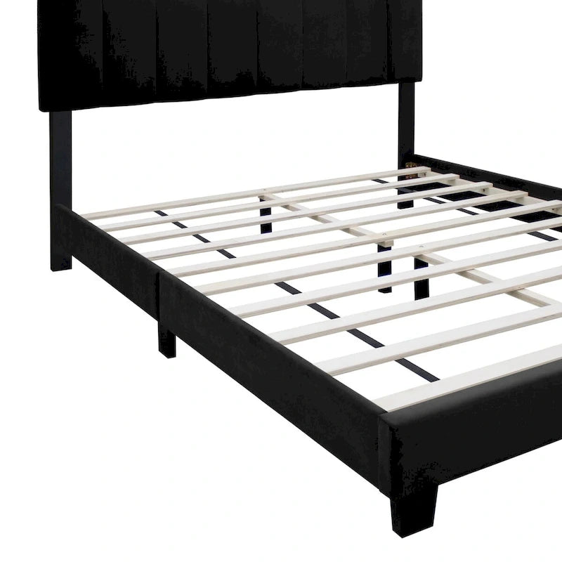 Cadre de lit en velours queen size, un favori parmi les jeunes filles