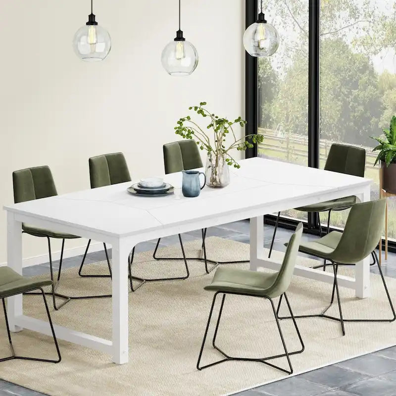 Table à manger rectangulaire moderne de 79 pouces