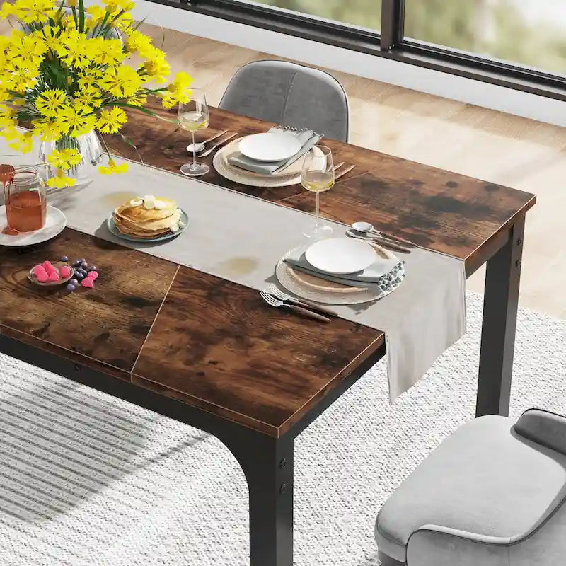 Table à manger rectangulaire moderne de 79 pouces