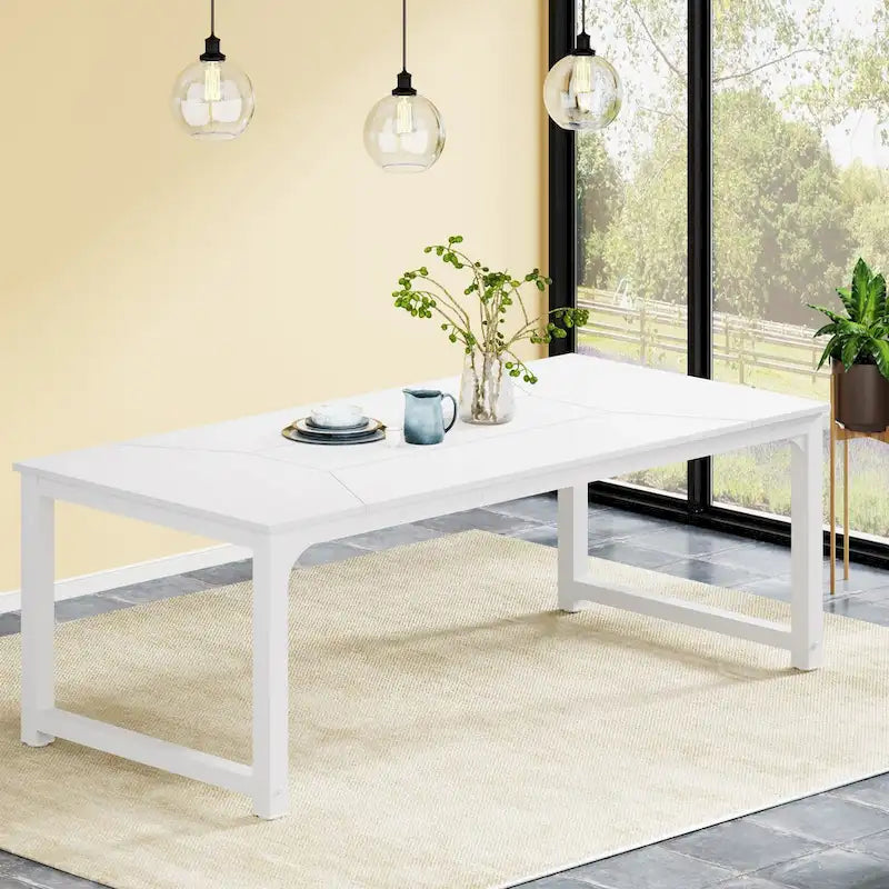Table à manger rectangulaire moderne de 79 pouces