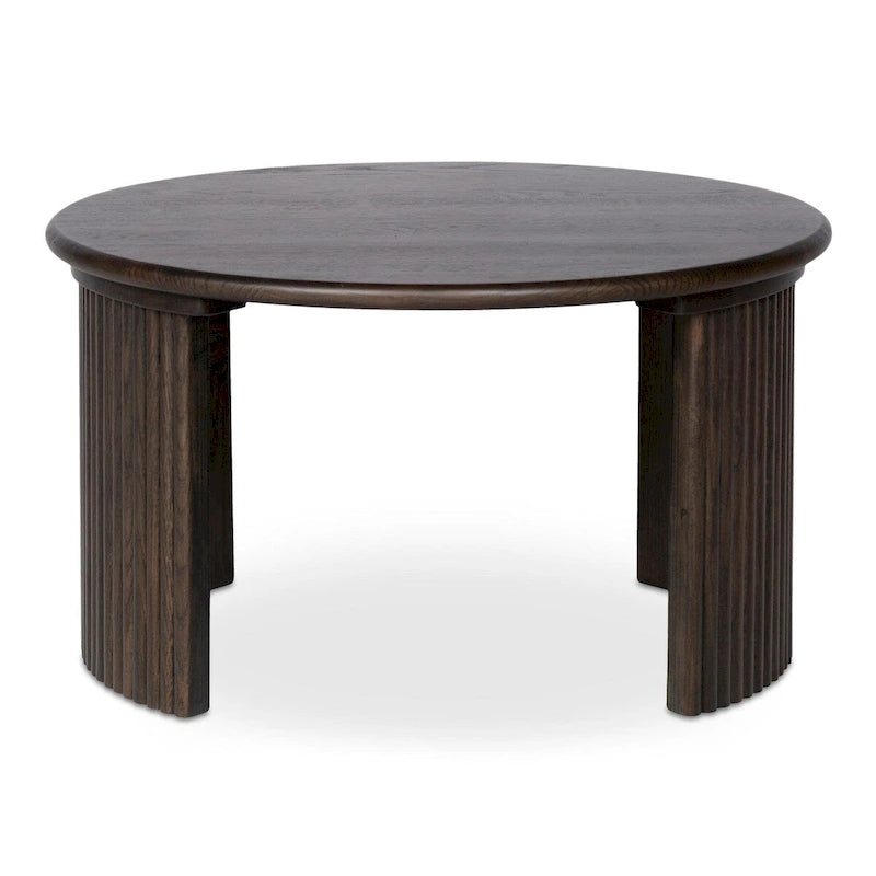 Petite table basse ovale — Marron foncé