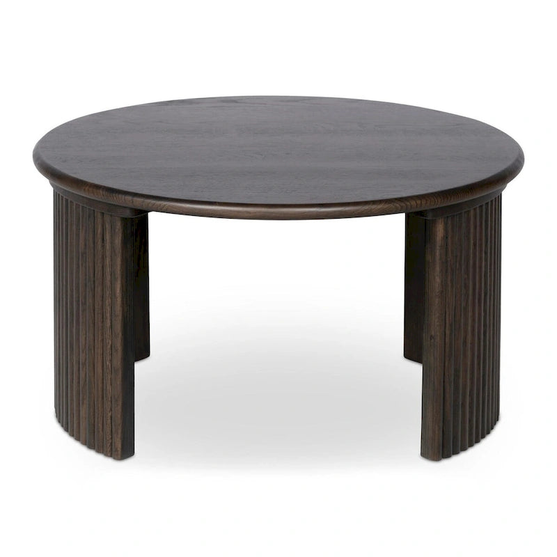Petite table basse ovale — Marron foncé