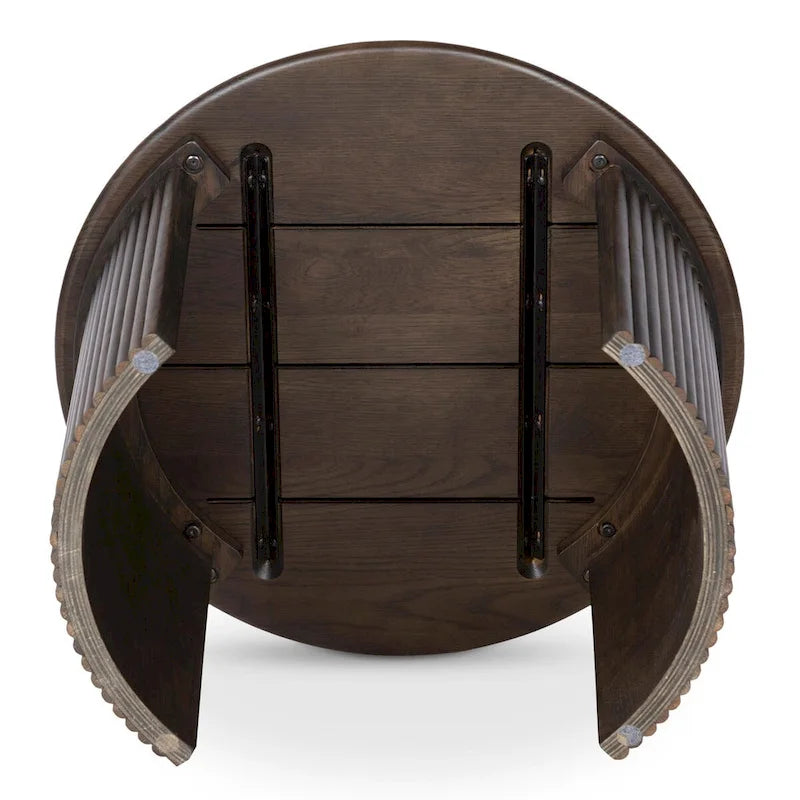 Petite table basse ovale — Marron foncé