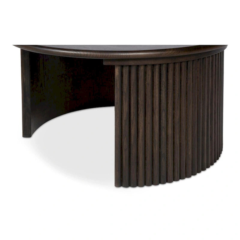 Petite table basse ovale — Marron foncé