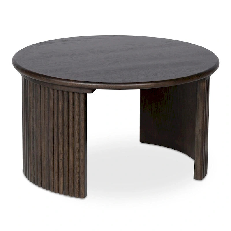 Petite table basse ovale — Marron foncé
