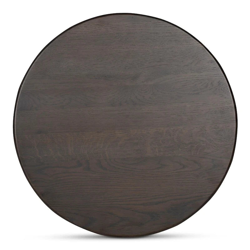 Petite table basse ovale — Marron foncé
