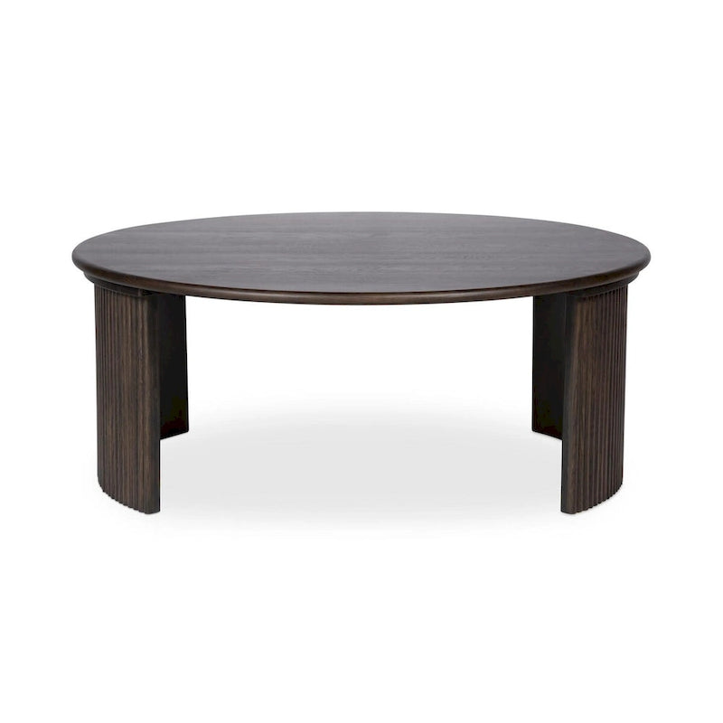 Petite table basse ovale — Marron foncé
