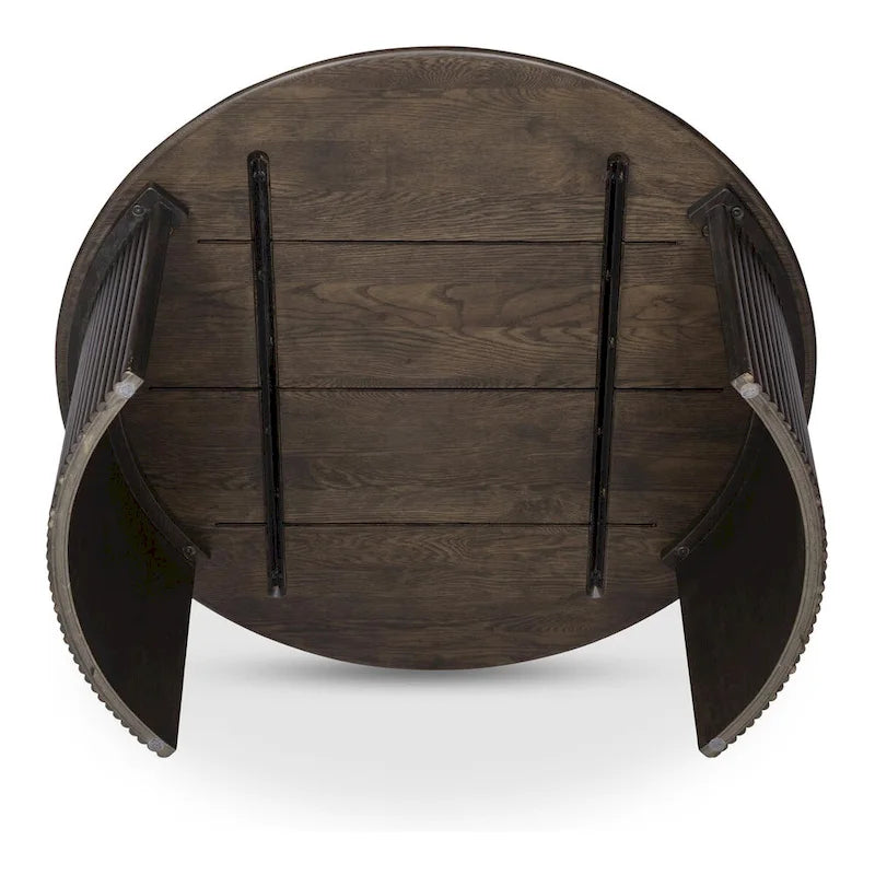 Petite table basse ovale — Marron foncé