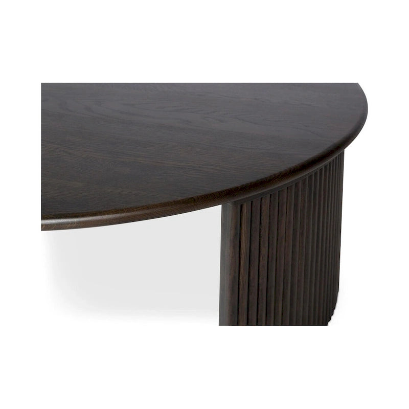 Petite table basse ovale — Marron foncé