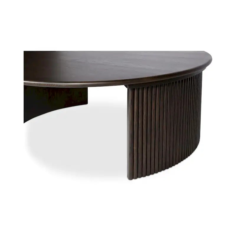 Petite table basse ovale — Marron foncé
