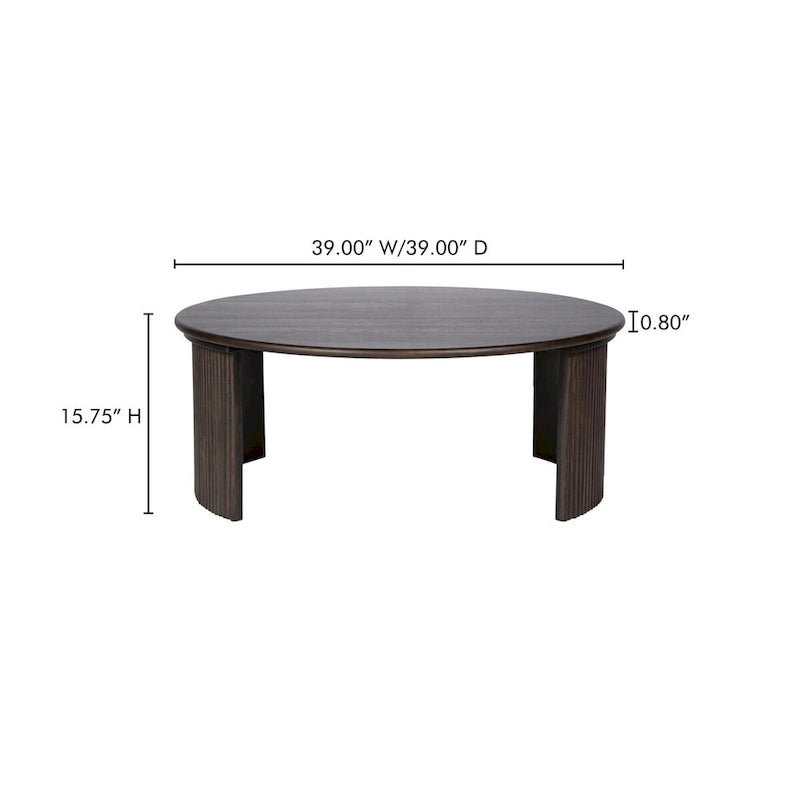 Petite table basse ovale — Marron foncé