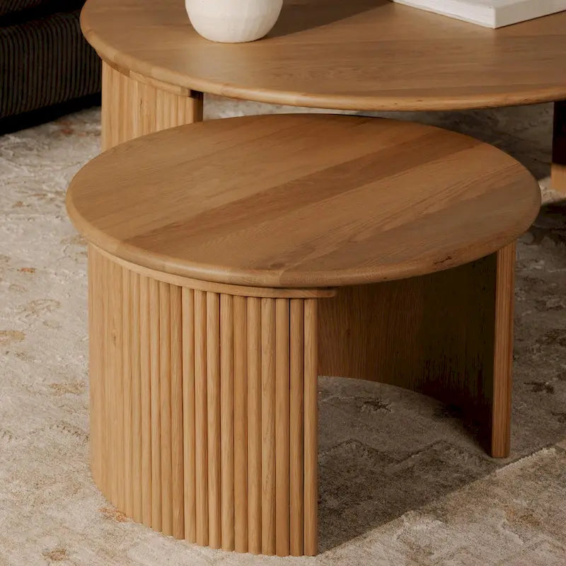 Petite table basse ovale — Marron foncé