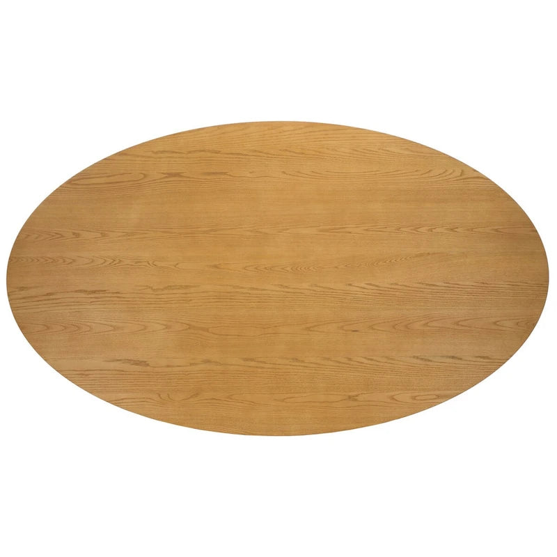 Table de salle à manger ovale en bois de 79 pouces