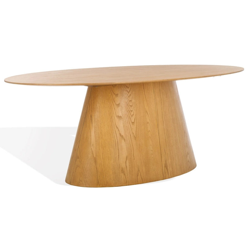 Table de salle à manger ovale en bois de 79 pouces