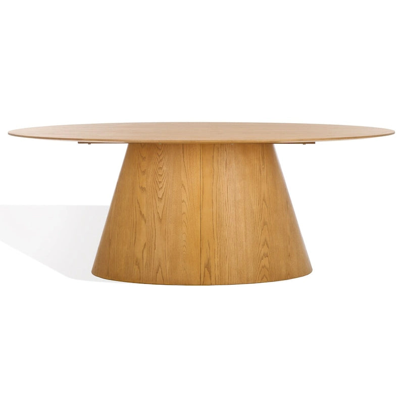 Table de salle à manger ovale en bois de 79 pouces