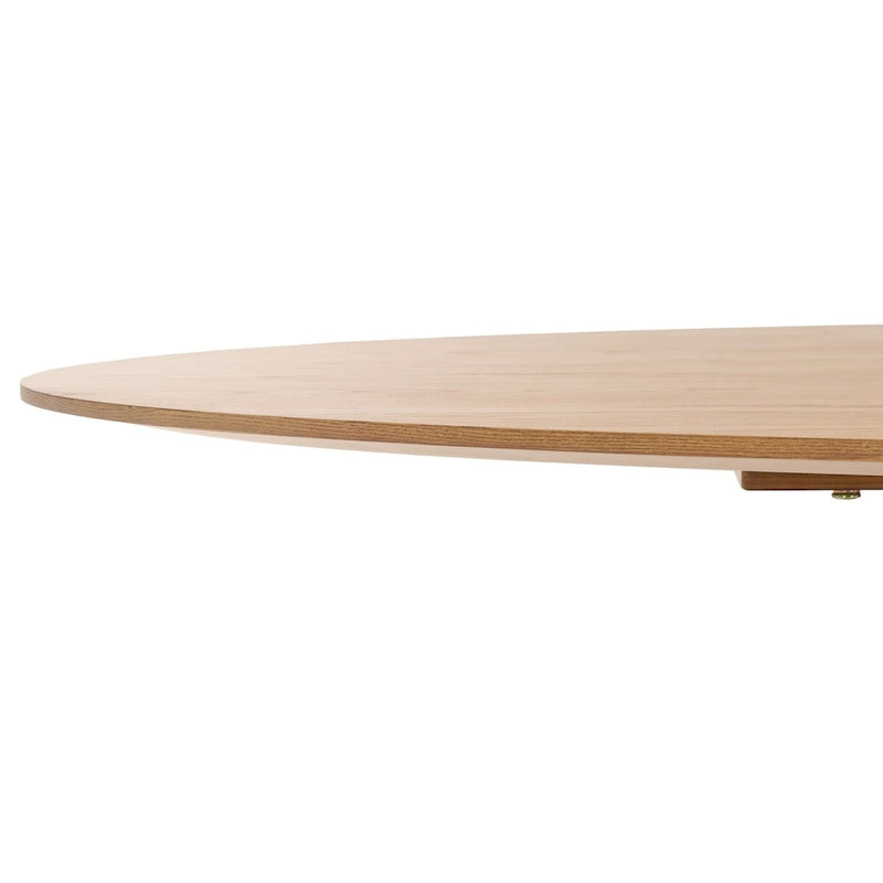 Table de salle à manger ovale en bois de 79 pouces